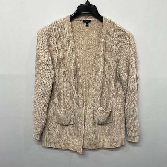 Talbots Women Open Front Sweater Top Size Large Polyester Beige B355 -5 - Picture 16 of 16